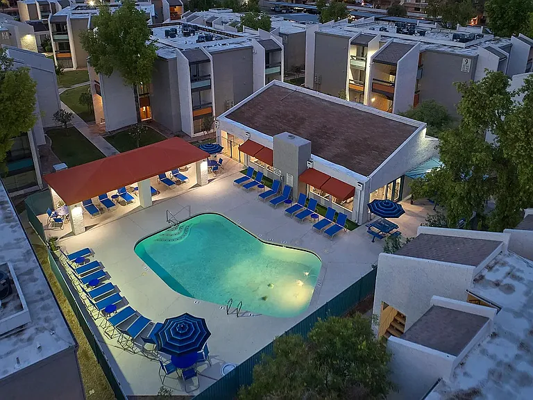 Resort Style Pool with BBQ Grills