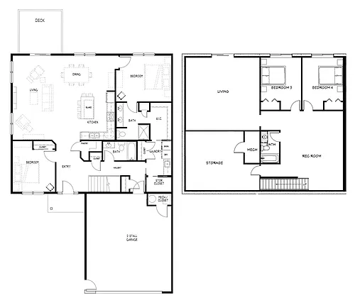 Floor plan 4 Bed 3 Bath | 3,344 sqft