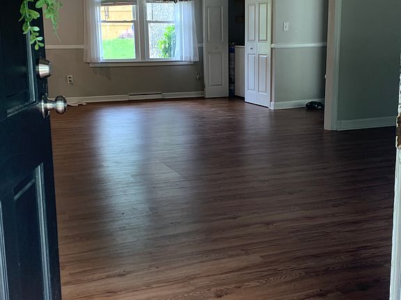 view from front door of living room and dining room area
