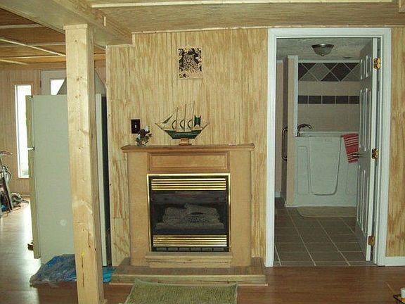 downstairs fireplace