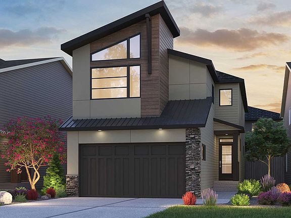 Exterior rendering of the Columbia - 2 - 24 Rustic Contemporary