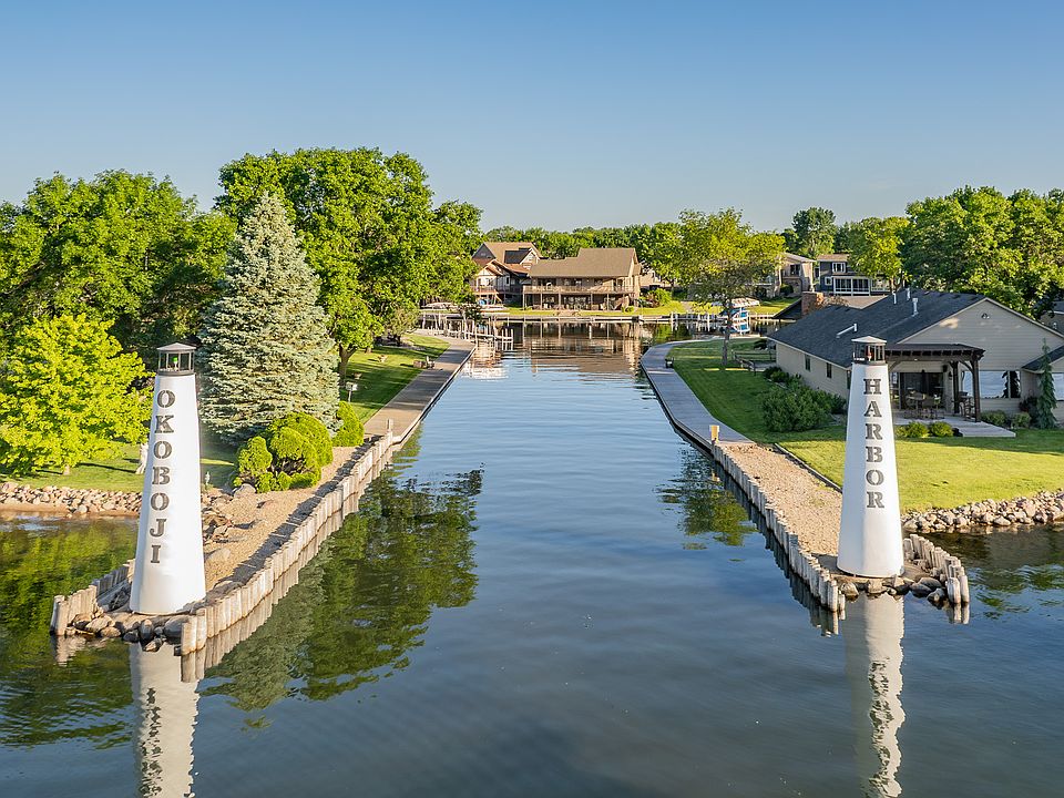 View coming into the Harbor and house is in the center.