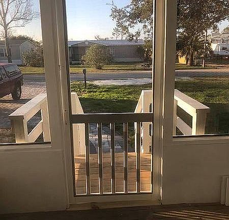 looking out screened patio