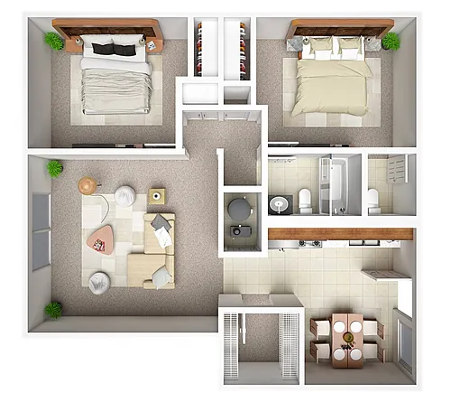 Floor plan 2bed/1.5bath