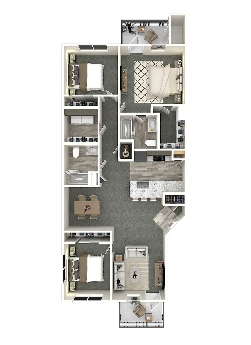 Floor plan Three Bedroom