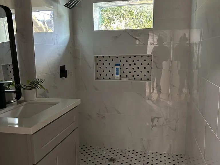 Full bathroom with shower!