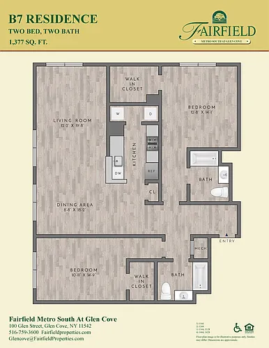 Floor plan B7 South FR 2 Bedroom|2 Bath