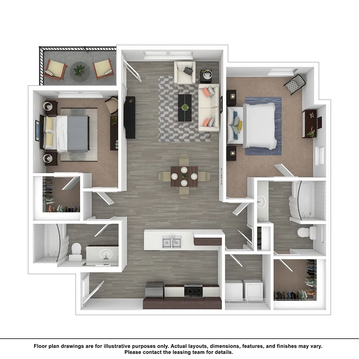 Floor plan 2x2B