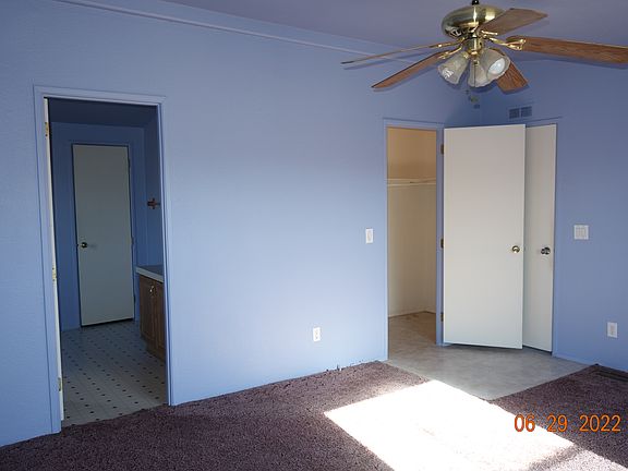Master Bedroom off Living Room with Large Bath & Walk-In Closet.