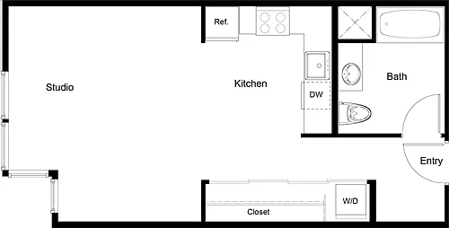Floor plan Studio B