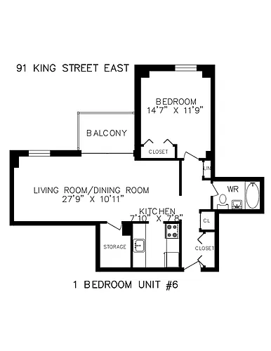 Floor plan 1 Bedroom