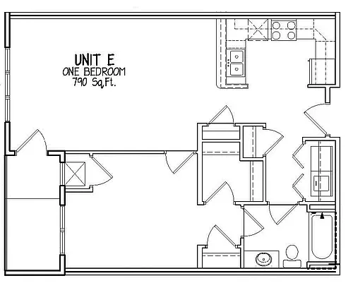 Floor plan 790 sq ft
