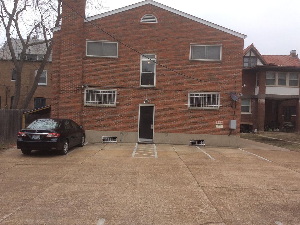 Rear of building and parking lot