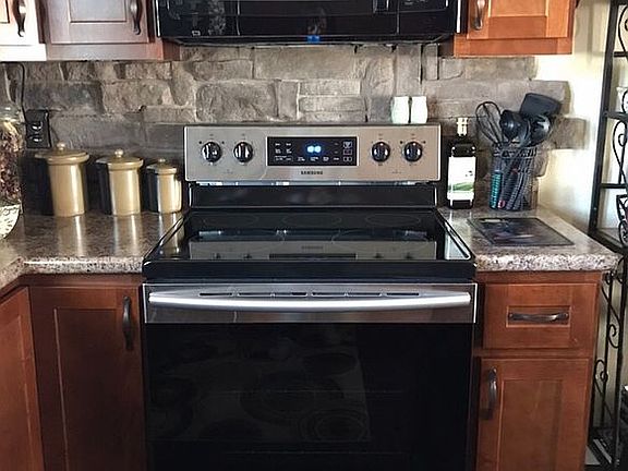 Custom stone backsplash 