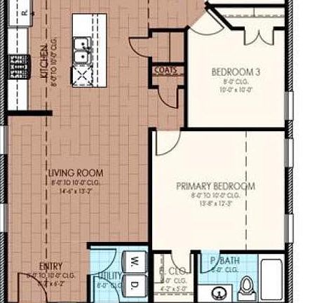 Floor plan, house entry faces North