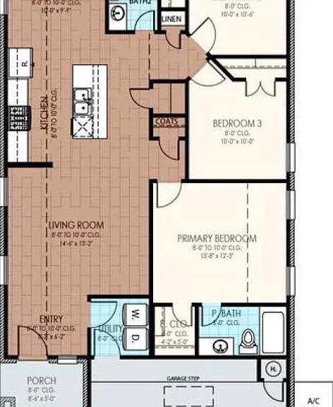 Floor plan, house entry faces North