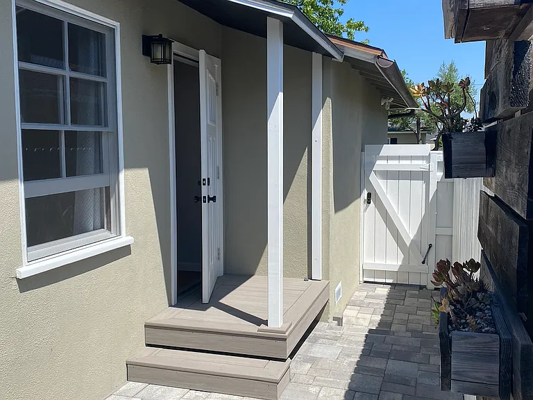 Entry with private patio