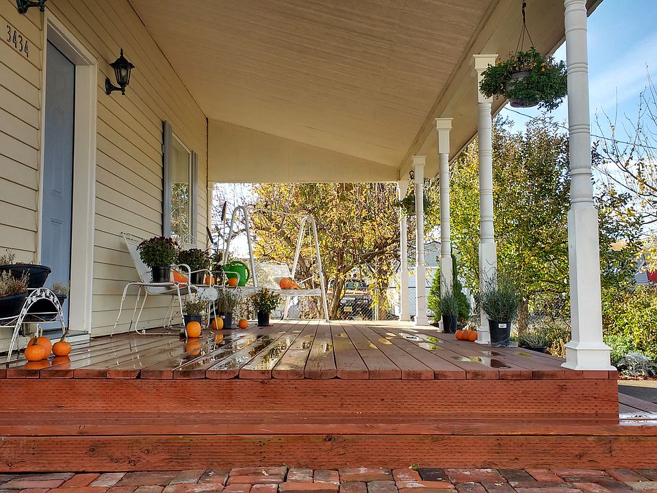 brick step and porch