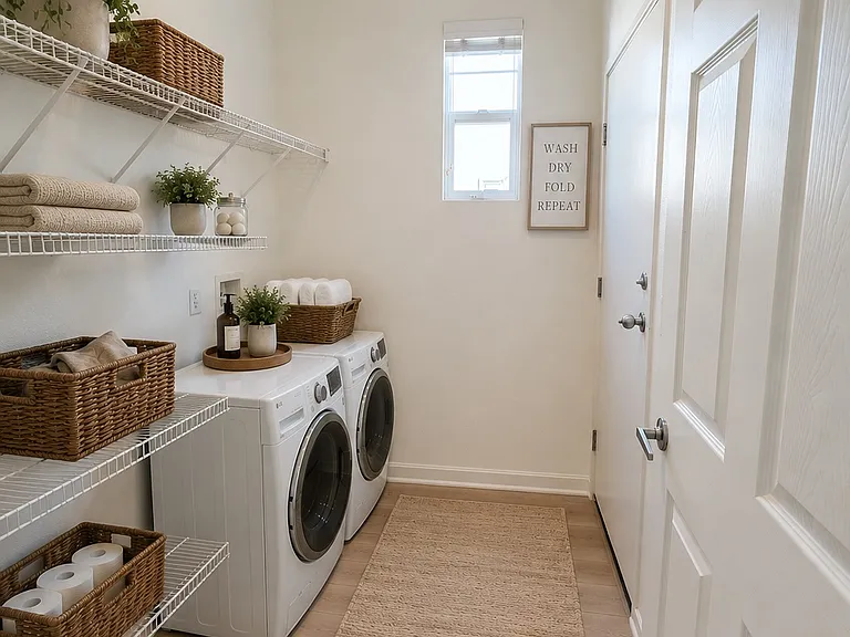 Laundry room virtually staged
