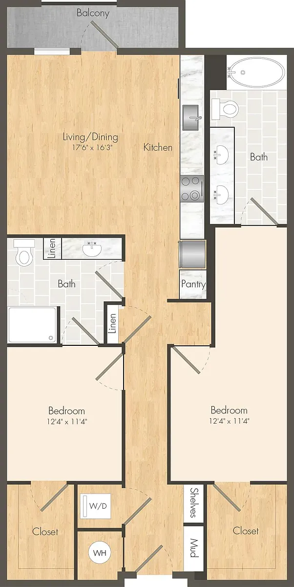 Floor plan ZB03 - Income Restricted 4