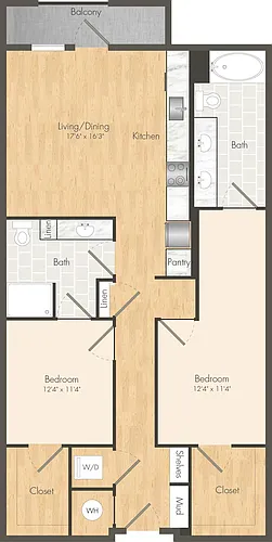 Floor plan ZB03 - Income Restricted 3