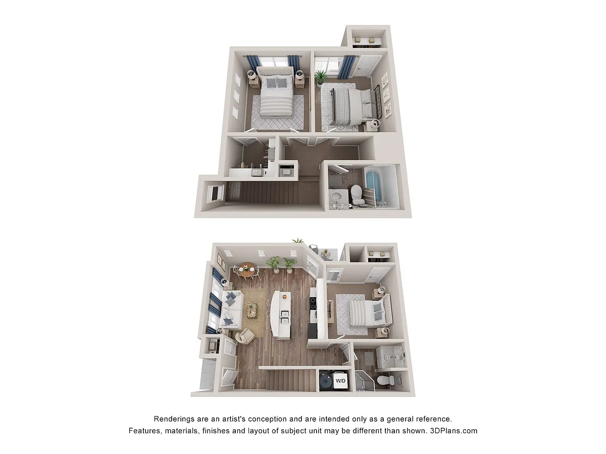 Floor plan 3 Bedroom Townhome