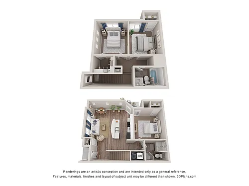 Floor plan 3 Bedroom Townhome