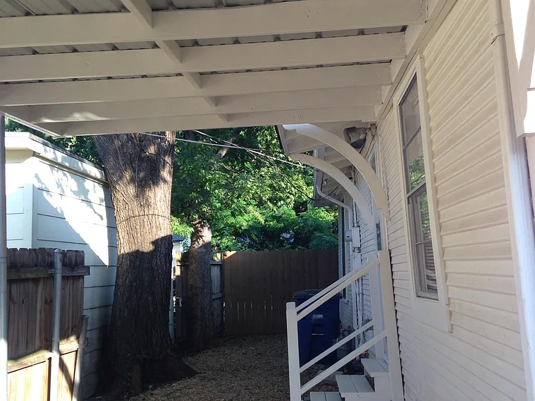 Covered parking or outdoor living space.