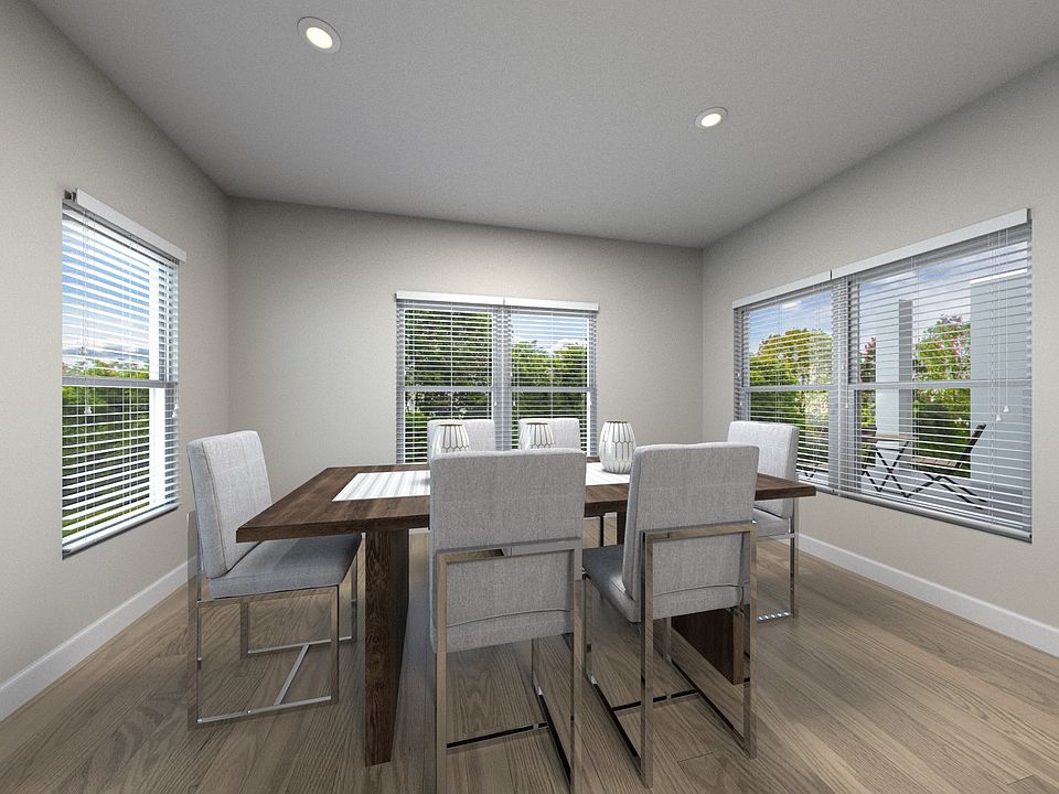 Virtual rendering of dining room in the Acacia floorplan
