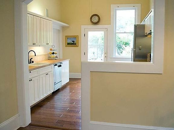 View of Kitchen from Dining rm