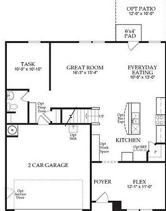 The Task room in the back is converted to a full-bed and has full-bath