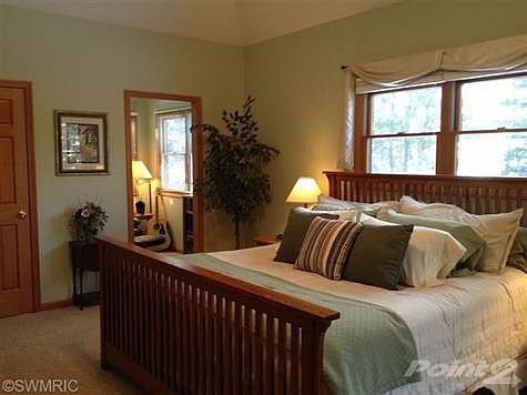 Master bedroom and view of reading room