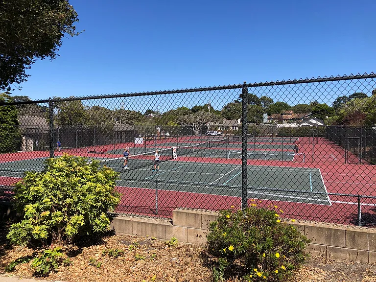 Park with Tennis courts 2 blocks away.
