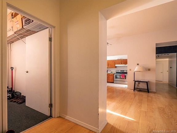 Unit 210 entry foyer showing storage closet to the left