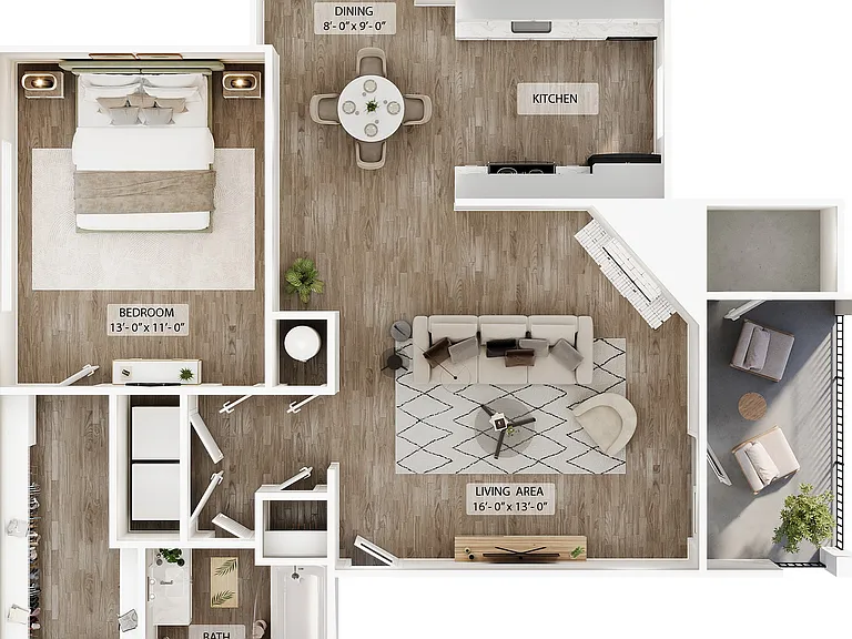 1BR/1BA - A 1BR/1BA - A