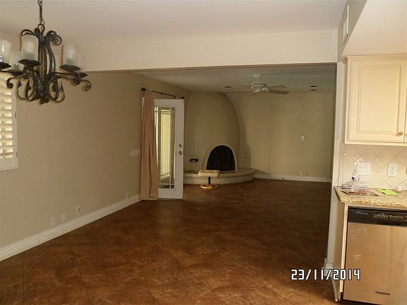 Family room & fireplace