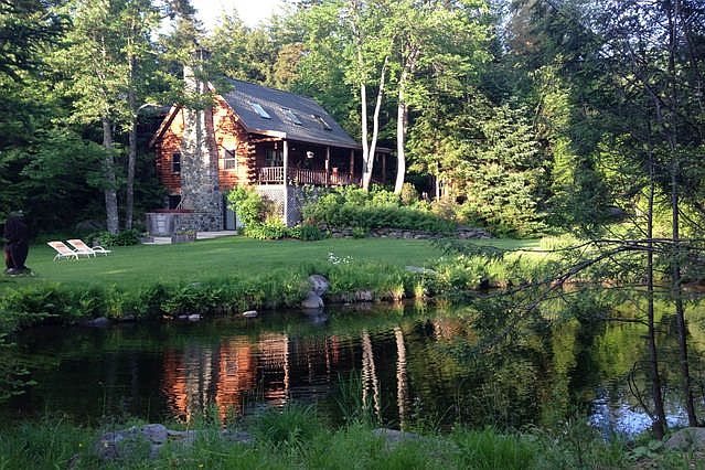 Totally private setting with mountain fresh pond for swimmin