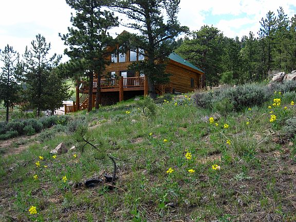 Front of Log Home