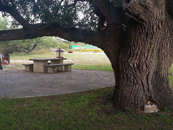 built in pic nic table/slab