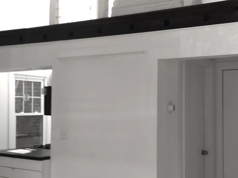 From Open area to kitchen & entry area to bedroom, bath, closet