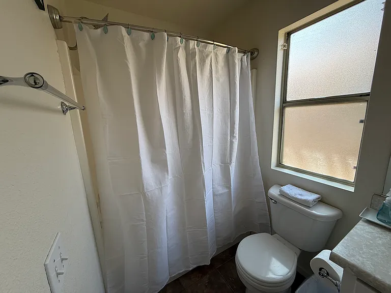 guest bathroom , shower and tub