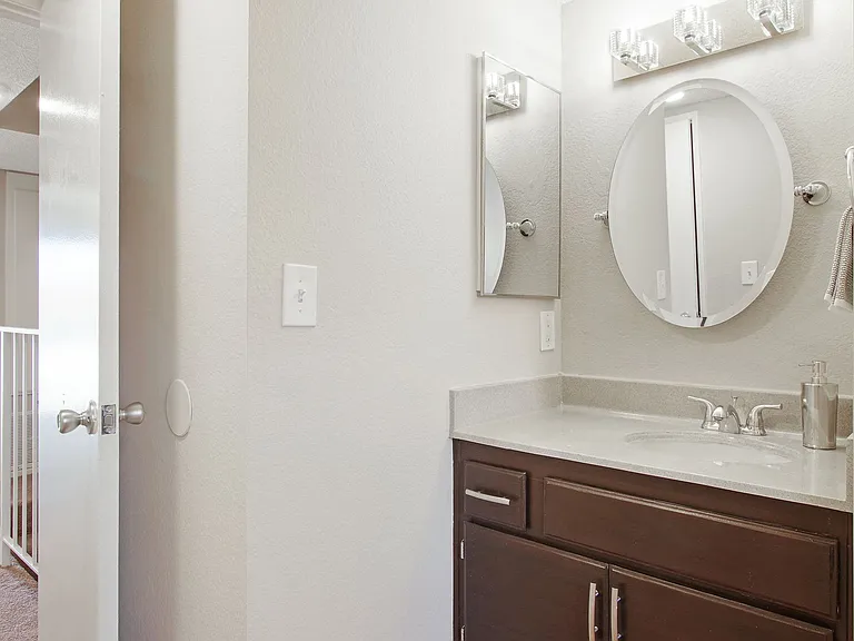 Lit up bathroom sink
