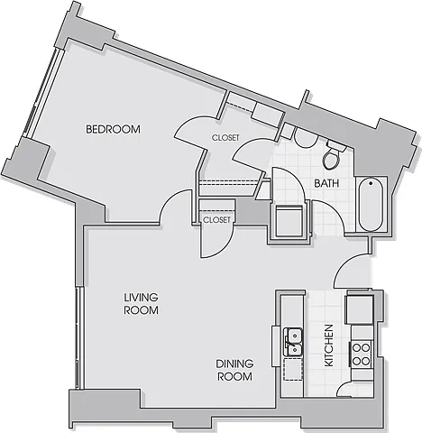 Floor plan 1E Penthouse
