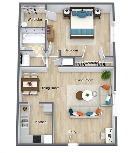 Floor plan One Bedroom