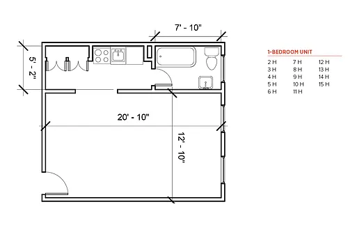 Floor plan Studio