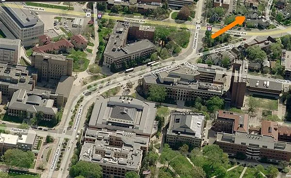 1309 Wilmot Street on map. Note close proximity to central