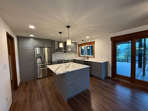Main floor kitchen. Beautiful view from the window at the kitchen sink!