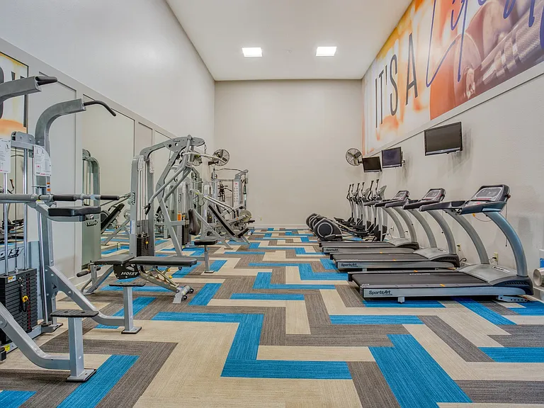 Fitness center with a variety of equipment
