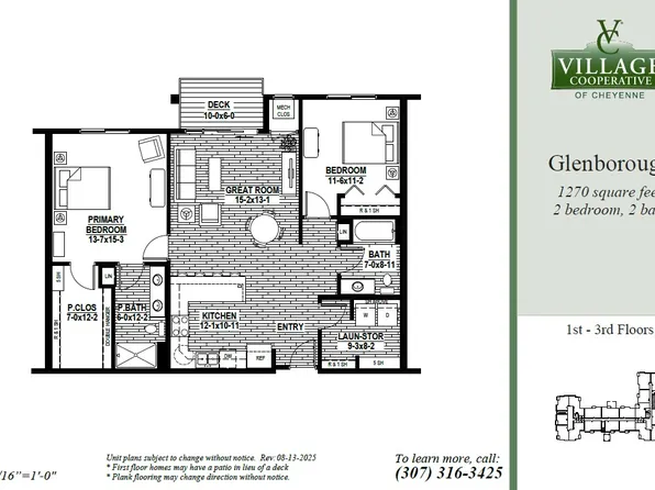 Glenborough Plan, Village Cooperative of Cheyenne (Active Adults 62+)