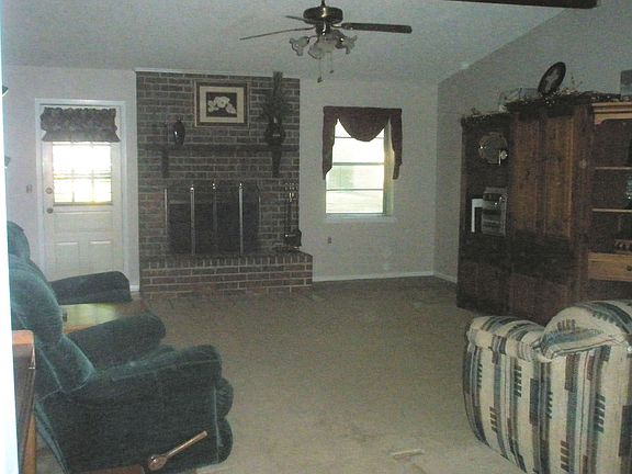 large living room with fireplace